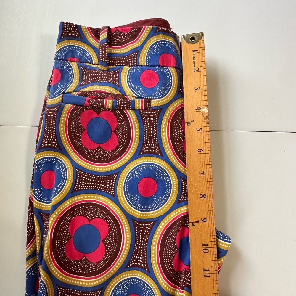 Anthropologie Pants Womens 0 Pink Floral Essential Slim Festival Vibrant Hippie - Picture 12 of 15